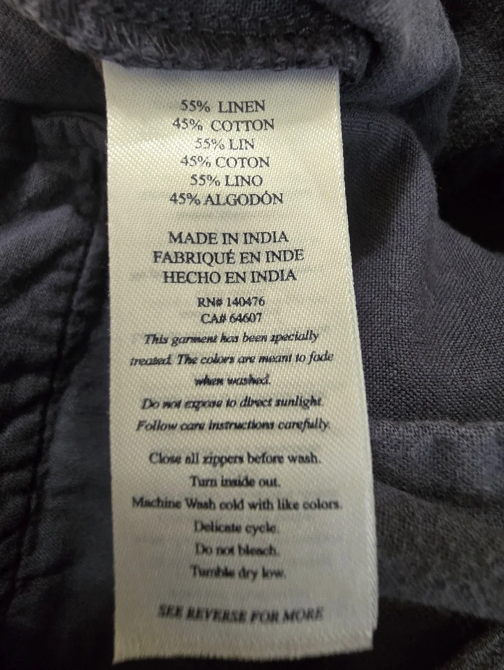 Faherty Shorts Men 34 Navy Blue Linen Cotton Blend Flat Front Casual Summer